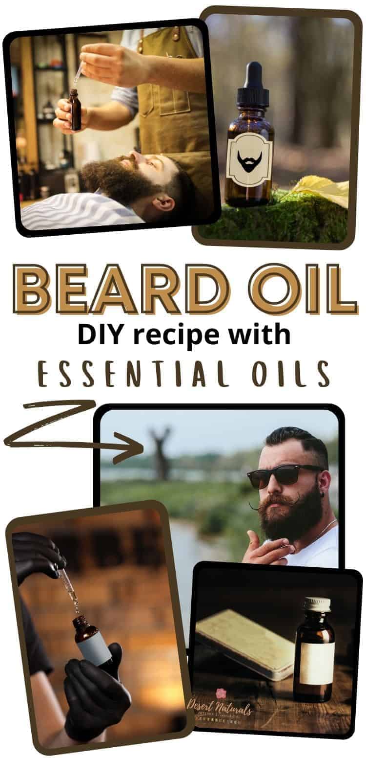 recipe for homemade beard oil to nourish facial hair and help hair growth