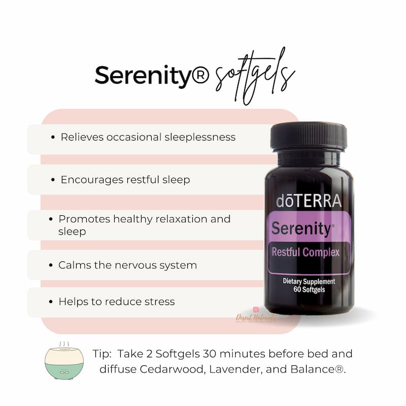 a list of benefits of doterra serenity softgels for better sleep