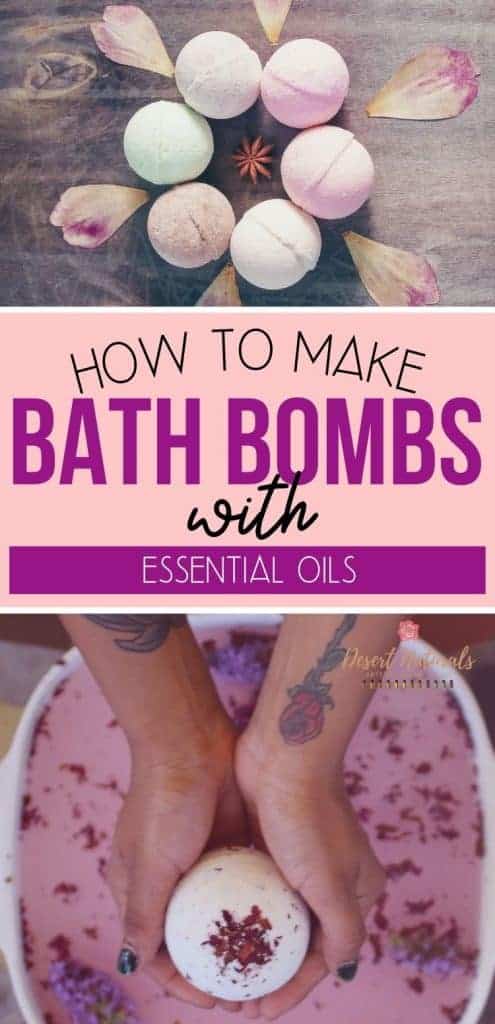 Recipe for how to make homemade bath bombs with essential oils