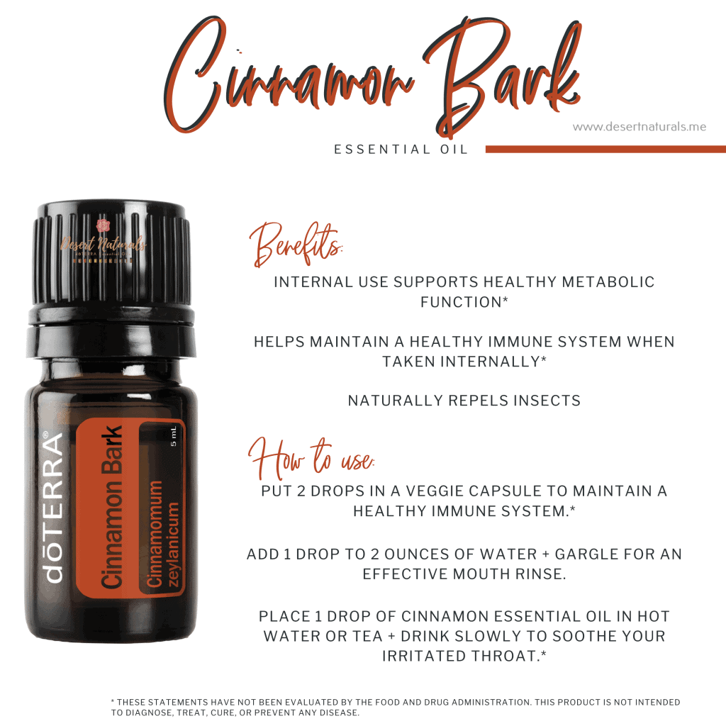 Learn what the benefits of cinnamon essential are and how to Use Cinnamon essential oil from doTERRA 