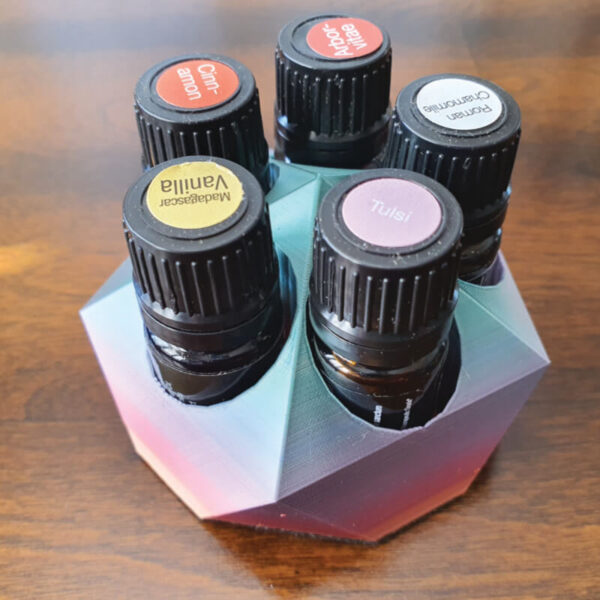 image of goecube essential oil storage stand with doterra bottles