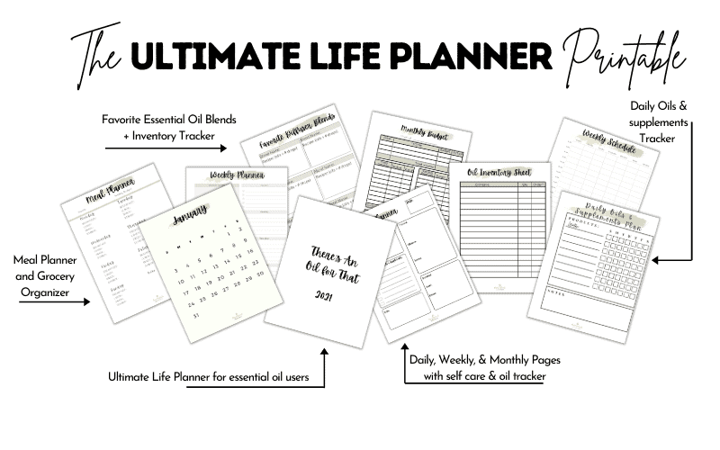 organize your essential oils and your life with this ultimate life andprintable essential oil planner, calendar and journal