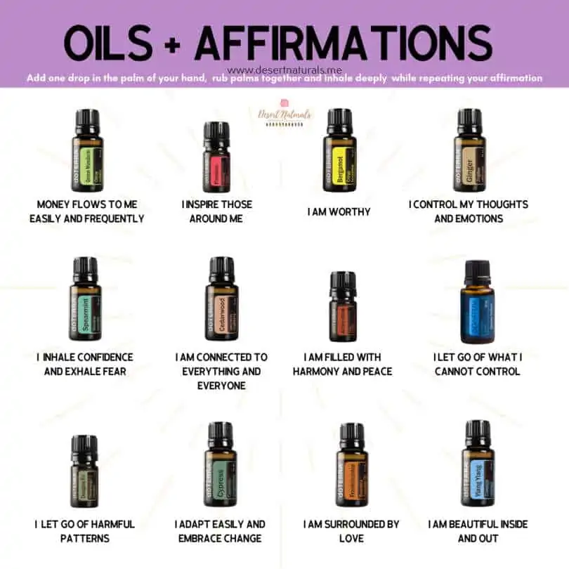 affirmations with essential oils for self care