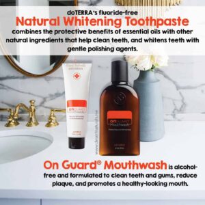 Keep your mouth and teeth clean and healthy with natural doTERRA On Guard toothpaste and mouthwash