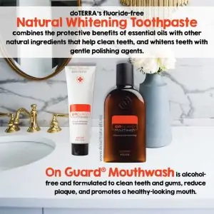 Keep your mouth and teeth clean and healthy with natural doTERRA On Guard toothpaste and mouthwash