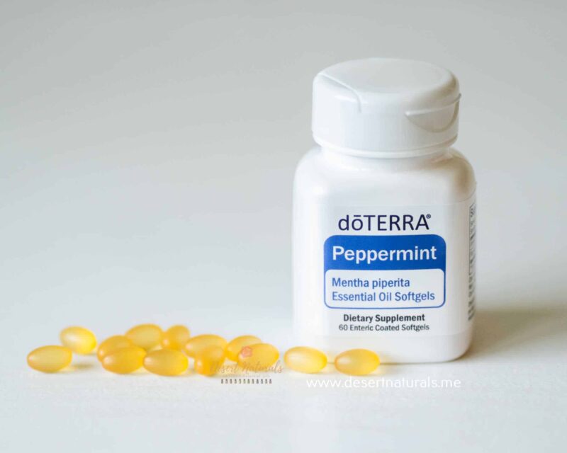 doTERRA Peppermint Softgels doTERRA enteric coated peppermint softgels are good for the gut because they pass through the stomach and get to the small intestine