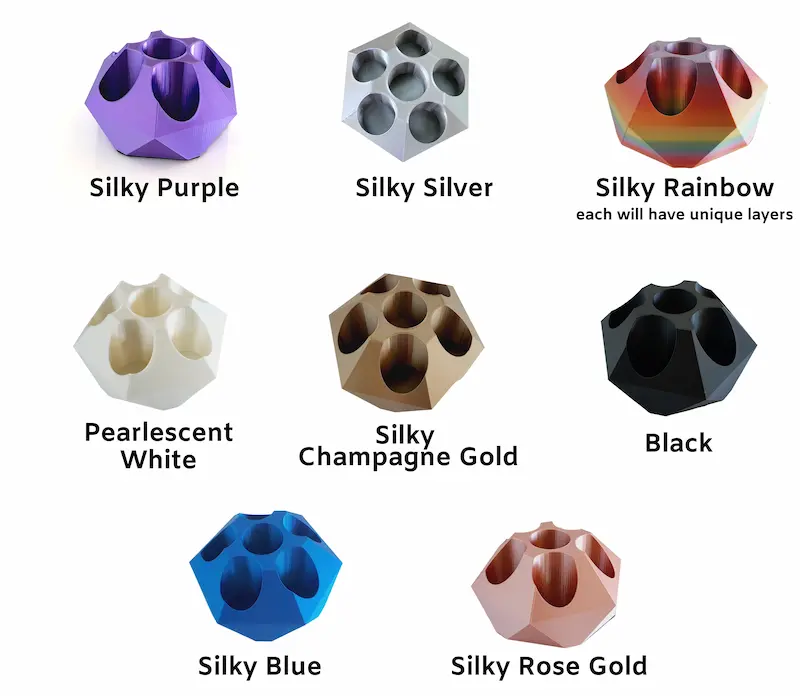 color options for 3d printed essential oil holder