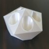 pearl white 3d printed essential oil roller holder on black background