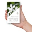 doterra business card with a jasmine flower vertical orientation
