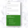 doterra business card custom with green accents and peppermint essential oil theme