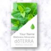doterra business card with peppermint plant is personalized. receive a digital download pdf file