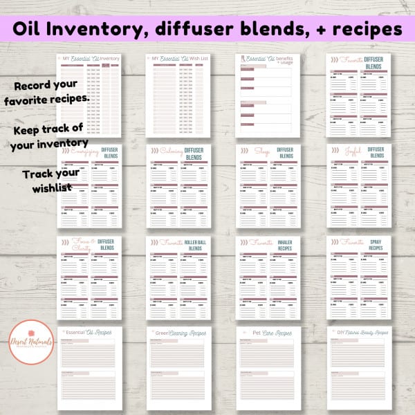 essential oil life planner diffuser blends