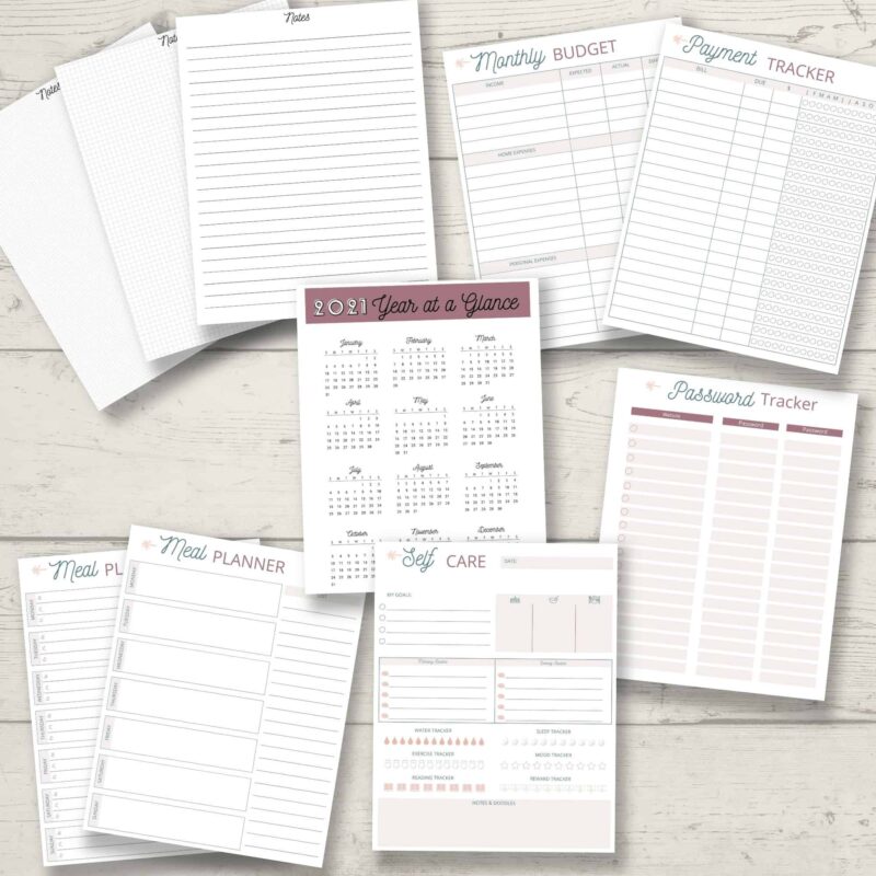 essential oil life planner printable budget, menu planner, passwords essential oil life planner printable budget, menu planner, passwords