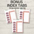 Bonus printable binder index tabs for your printable essential oil planner