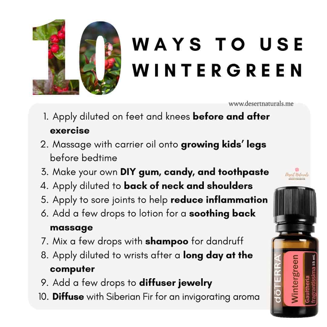 A list of 10 ways to use doterra wintergreen essential oil