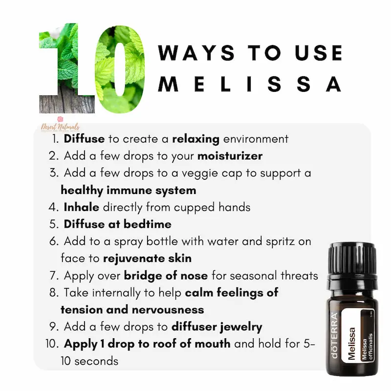 10 ways to use doTERRA Melissa essential oil