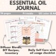 images of the printable essential oil journal