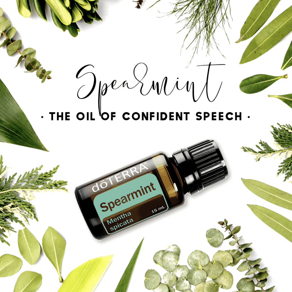 30 Spearmint Essential Oil Benefits, Uses, & diffuser blends 17 Spearmint the oil of confident speech, bottle doterra spearmint essential oil