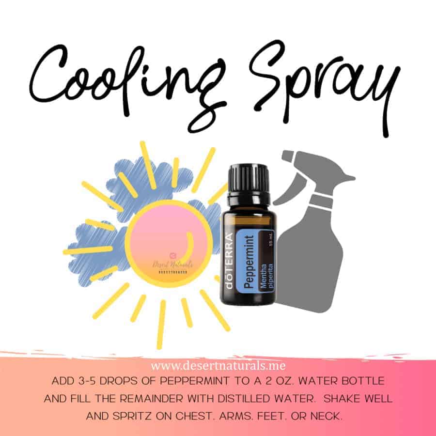 make a peppermint cooling spray for hot summer days while camping