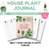 house plant journal with bonus plant stickers. 25 printable planner pages to help your house plants thrive