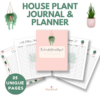 house plant journal and planner with 5 printable pages including this planner belongs to