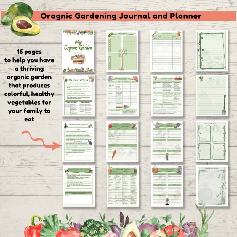 organic gardening journal 16 pages for a thriving healthy garden