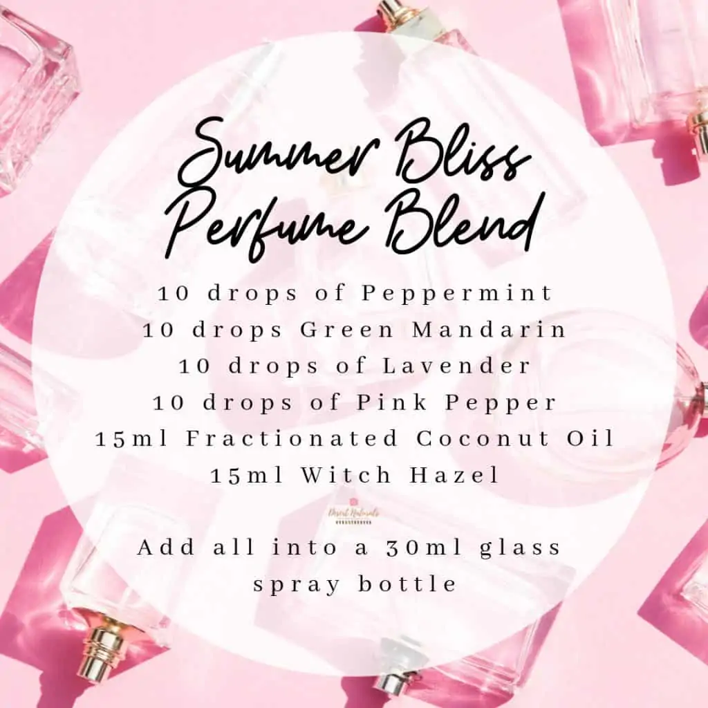 summer bliss essential oil perfume blend recipe
