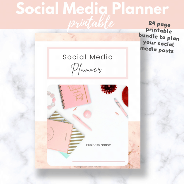 social media marketing content planner cover