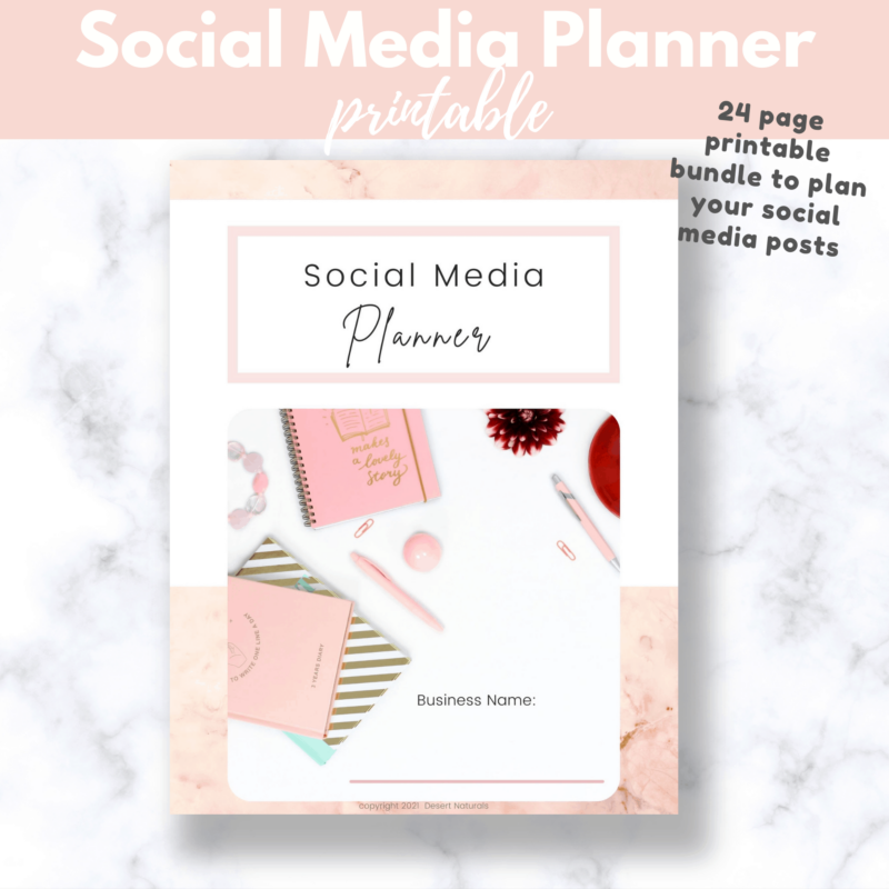 social media marketing content planner cover