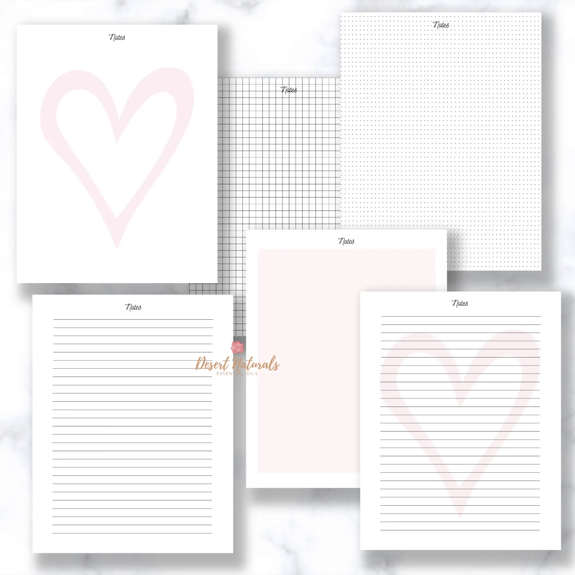 notes pages from the doterra essential oil business binder