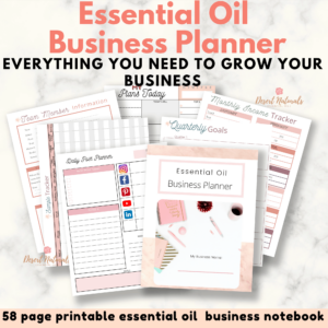Essential Oil Business Planner printable pages for doterra or young living several of the printable planner pages shown