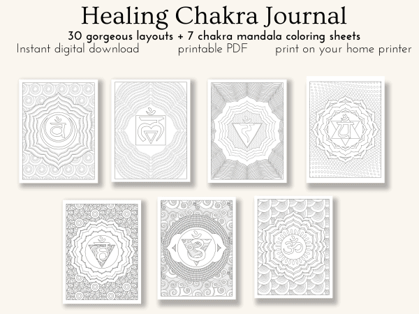 preview of chakra mandala coloring pages