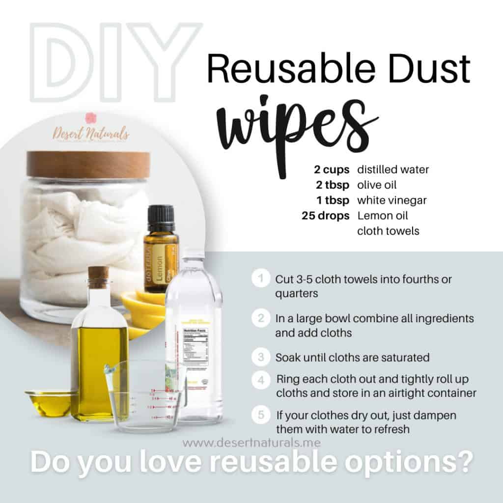 DIY dust wipes recipe