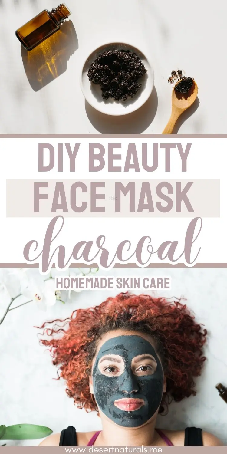 diy beauty charcoal facemask recipe with woman