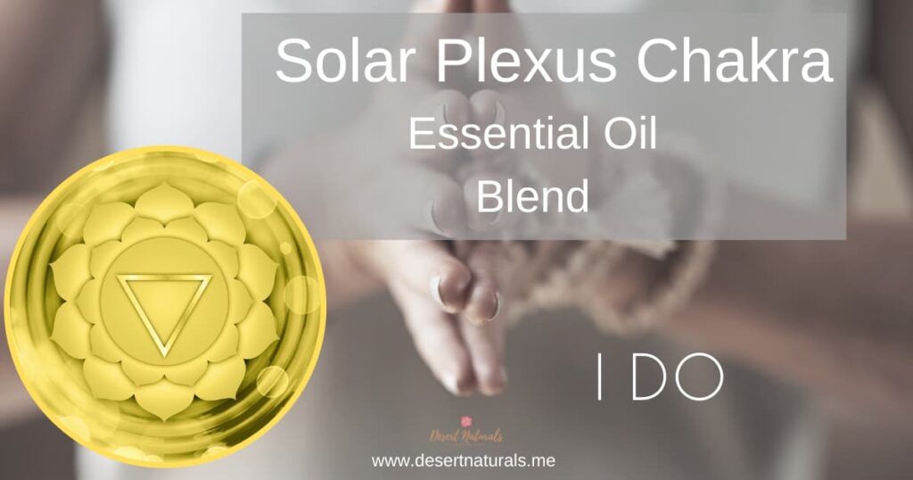 Solar Plexus chakra symbol and text for Solar Plexus Essential Oil Blend