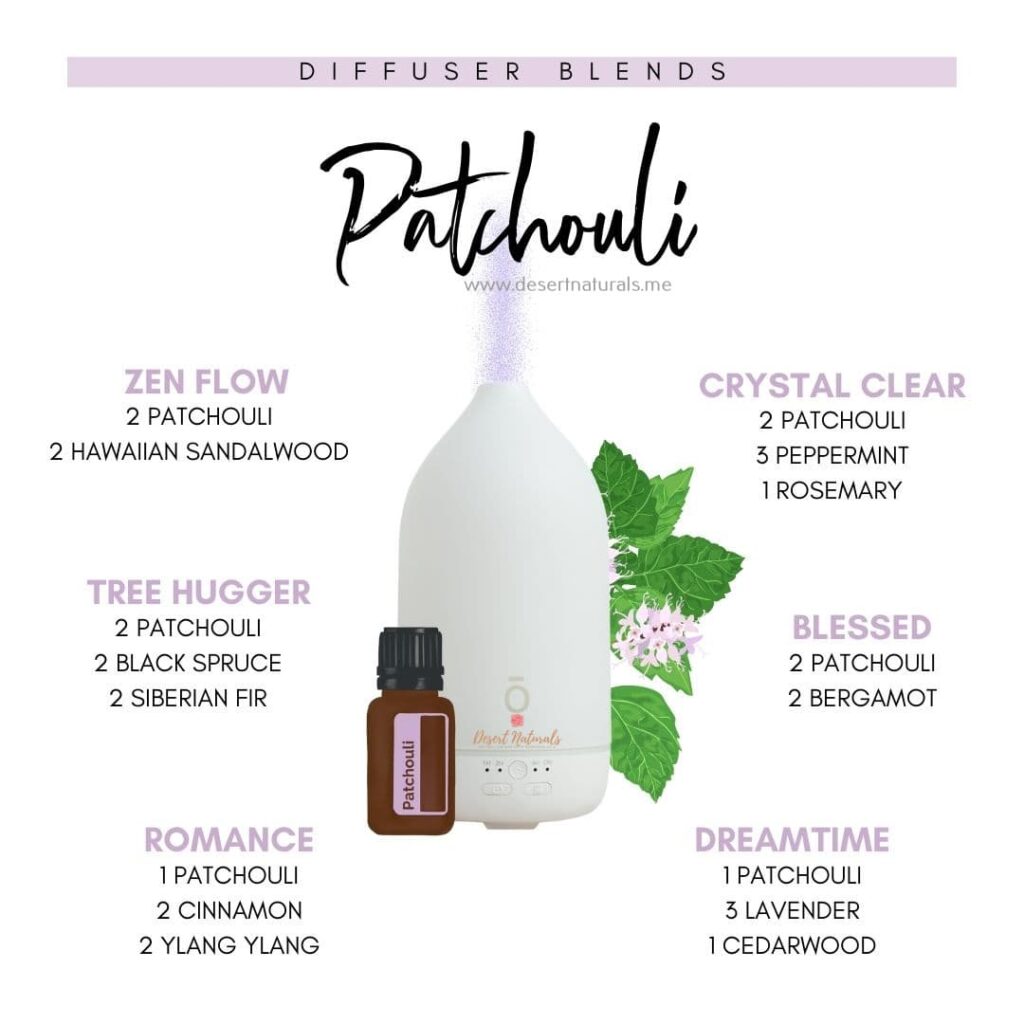 6 diffuser blends with patchouli essential oil