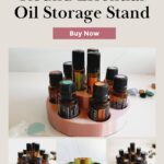 photos of our Round 2 Tier Essential Oil Storage Stand for doTERRA and Young Living bottles & rollers