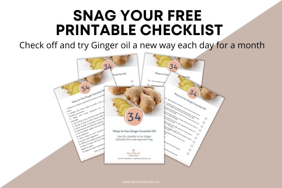 free ginger essential oil checklist