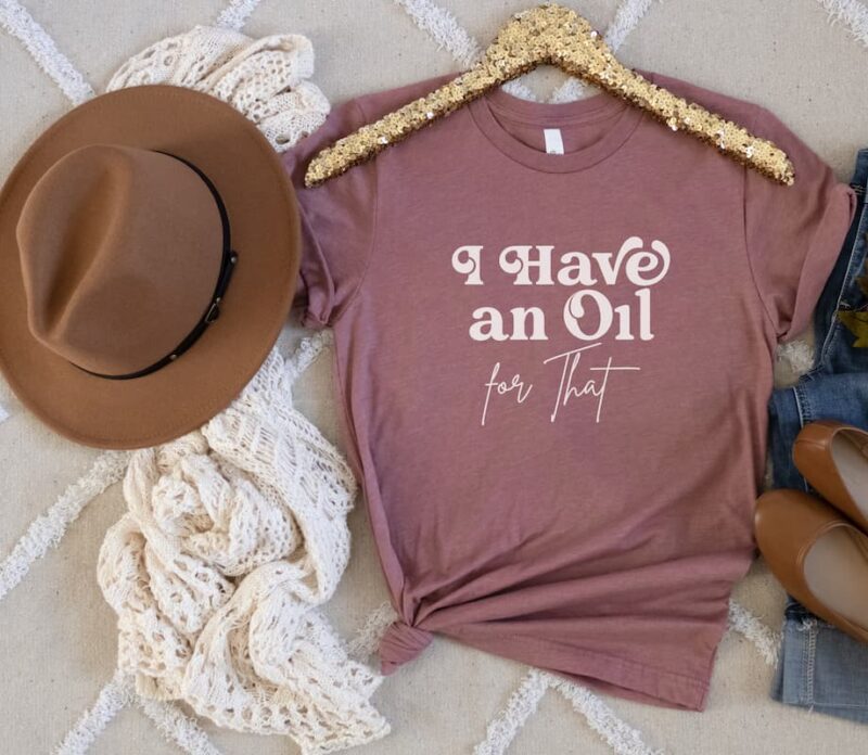 I have an oil for that shirt flat lay in mauve