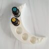 white moon essential oil holder with doterra bottles