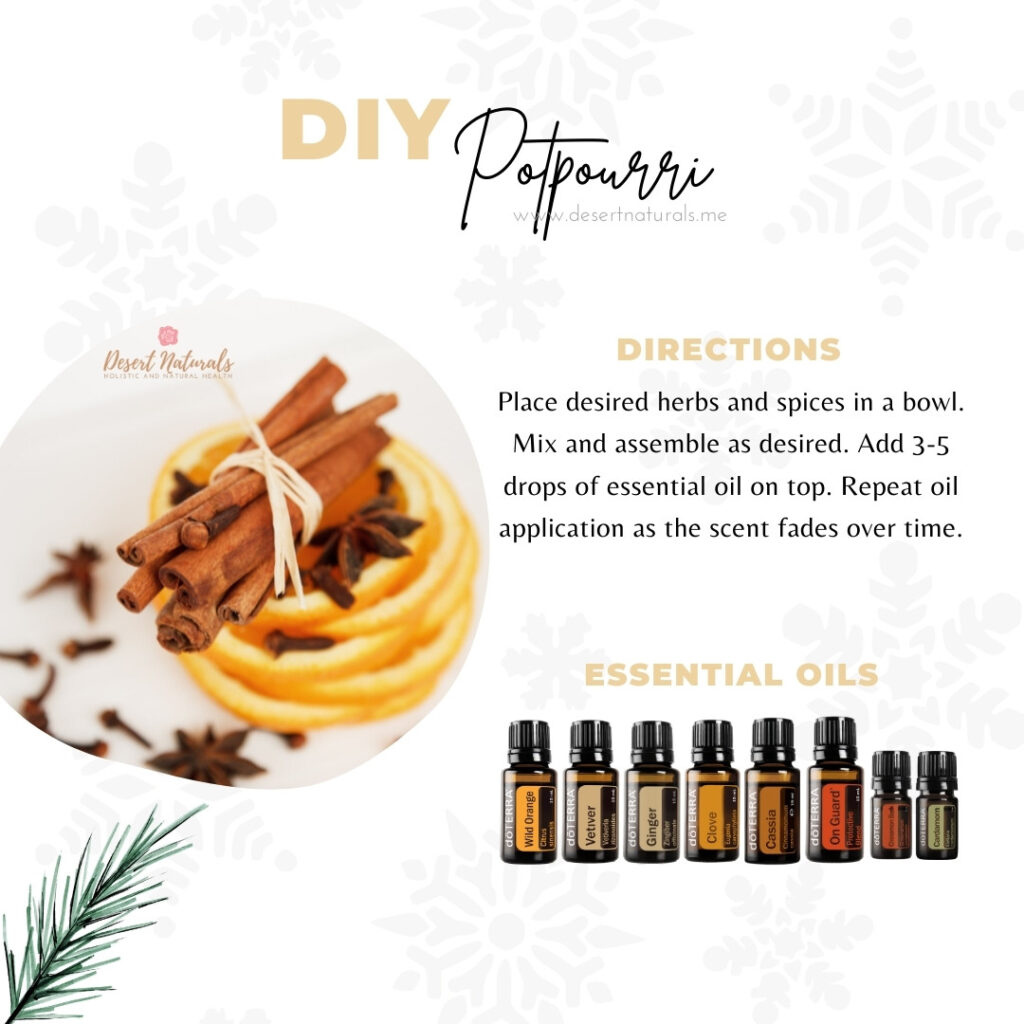 DIY Potpourri with essential oils instructions