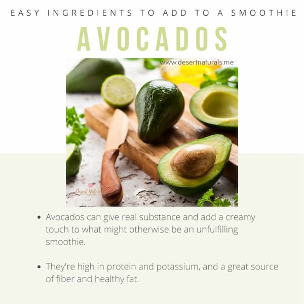 benefits of adding avocados to smoothies