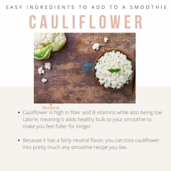 essential oil smoothie cauliflower