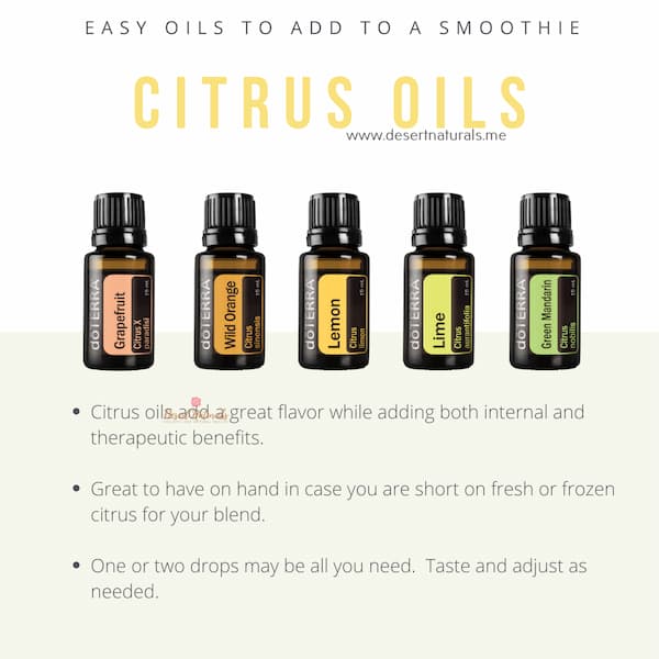 essential oil smoothie citrus oils