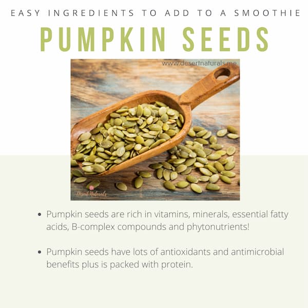 essential oil smoothie pumpkin seeds