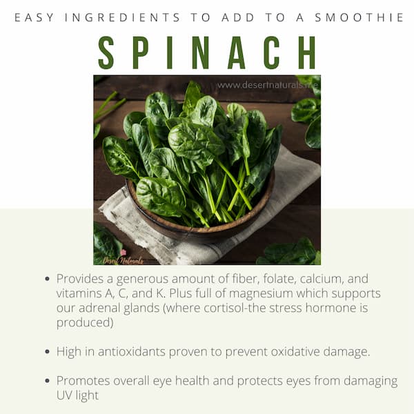 essential oil smoothie spinach