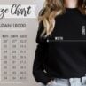 size chart for gildan sweatshirt