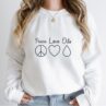 peace love oils essential oils sweathsirt mockup white