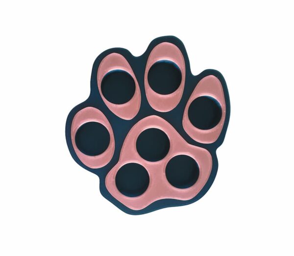3d printed dog paw essential oil holder in black and rose gold