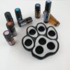 dog paw essential oils stand with doTERRA oil bottles and rollers